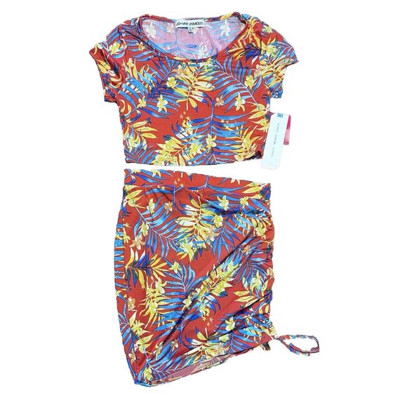 Almost Famous Beach Vacation Stretch Outfit Swimming Cover Tropical Size Medium - Picture 1 of 13